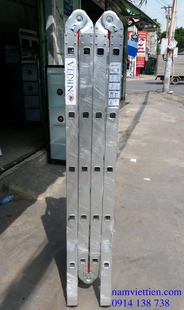 Thang nhôm gấp NIKITA 5m8 cải tiến