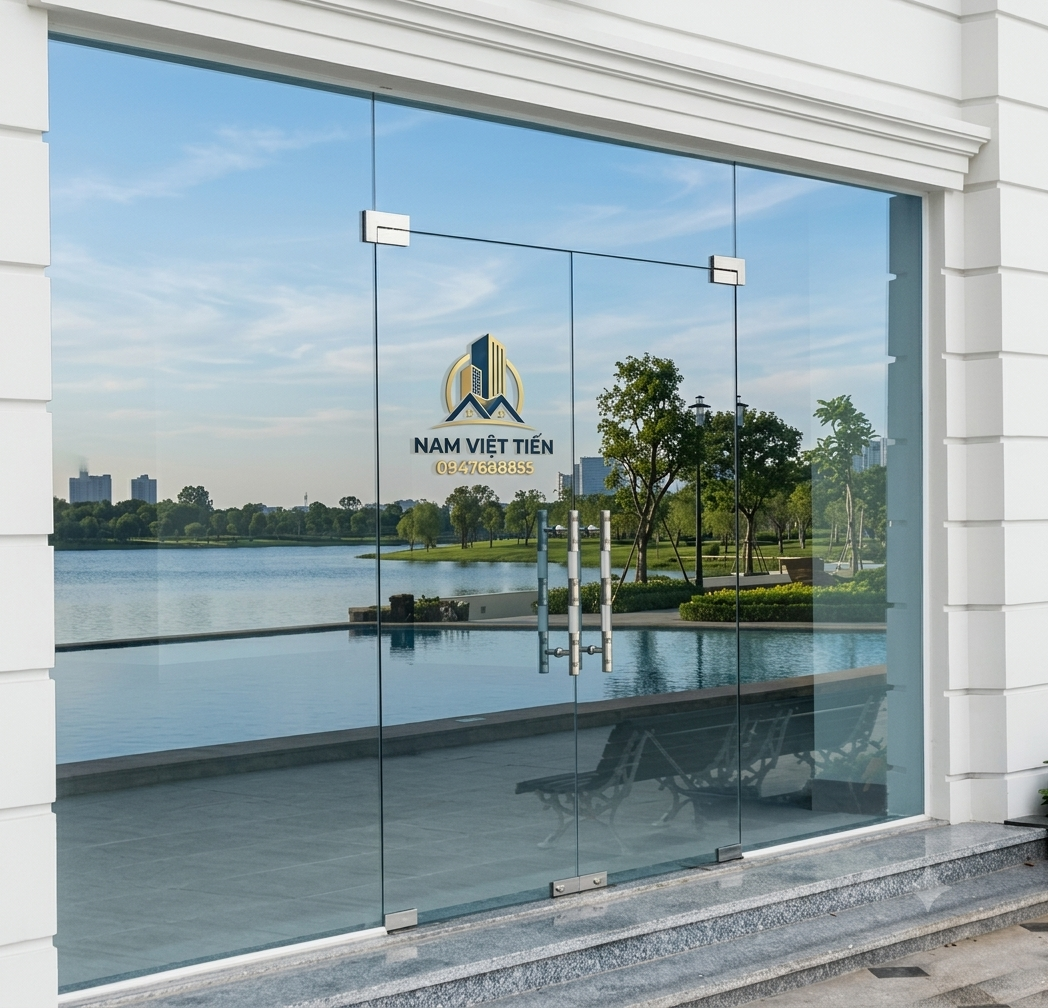 Cửa kính cường lực hiện đại cho nhà phố tại TPHCM Cửa kính cường lực hiện đại cho nhà phố tại TPHCM