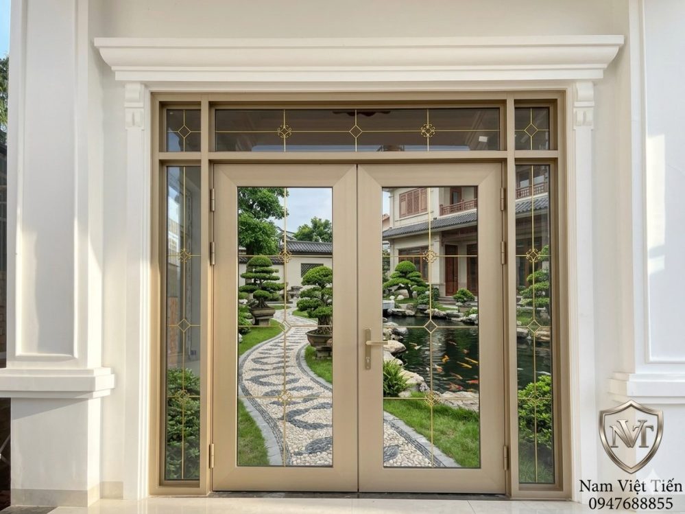 Cửa nhôm Maxpro 2 cánh đẹp cho nhà phố