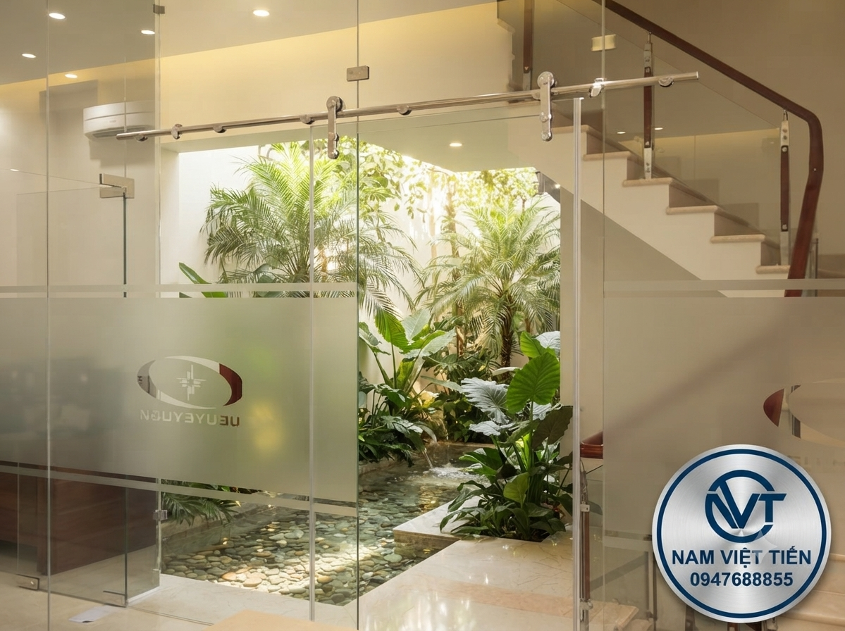 Mẫu cửa kính lùa 1 cánh đẹp và tiện lợi