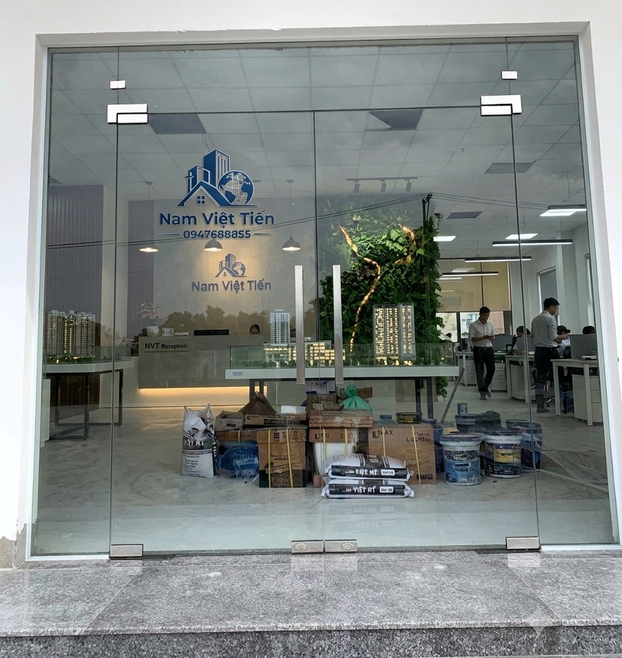 Lắp đặt cửa kính lùa cường lực hiện đại