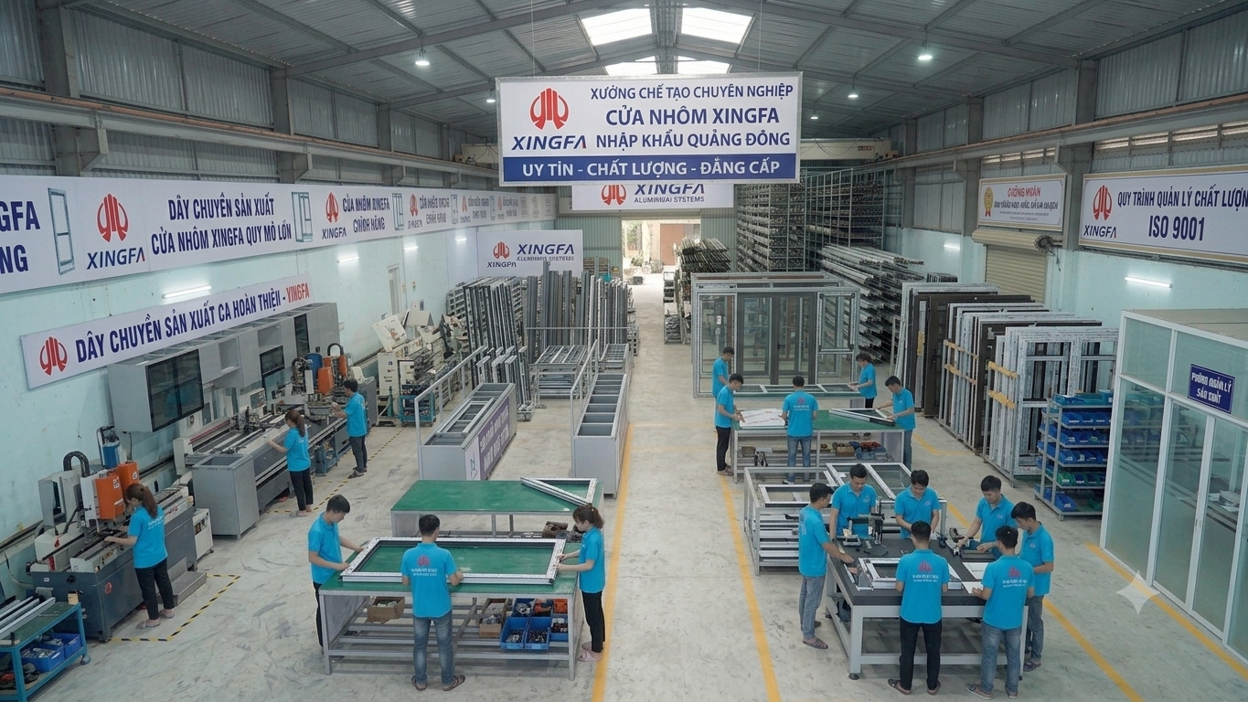 xưởng gia công cửa nhôm xingfa chất lượng cao TPHCM xưởng gia công cửa nhôm xingfa chất lượng cao