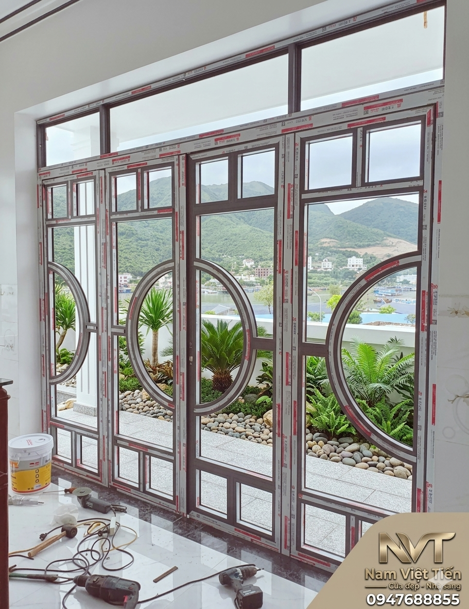 Mẫu cửa đi mở quay nhôm Xingfa Mẫu cửa đi mở quay nhôm Xingfa