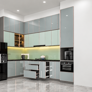 Báo Giá Tủ Bếp Nhôm Kính