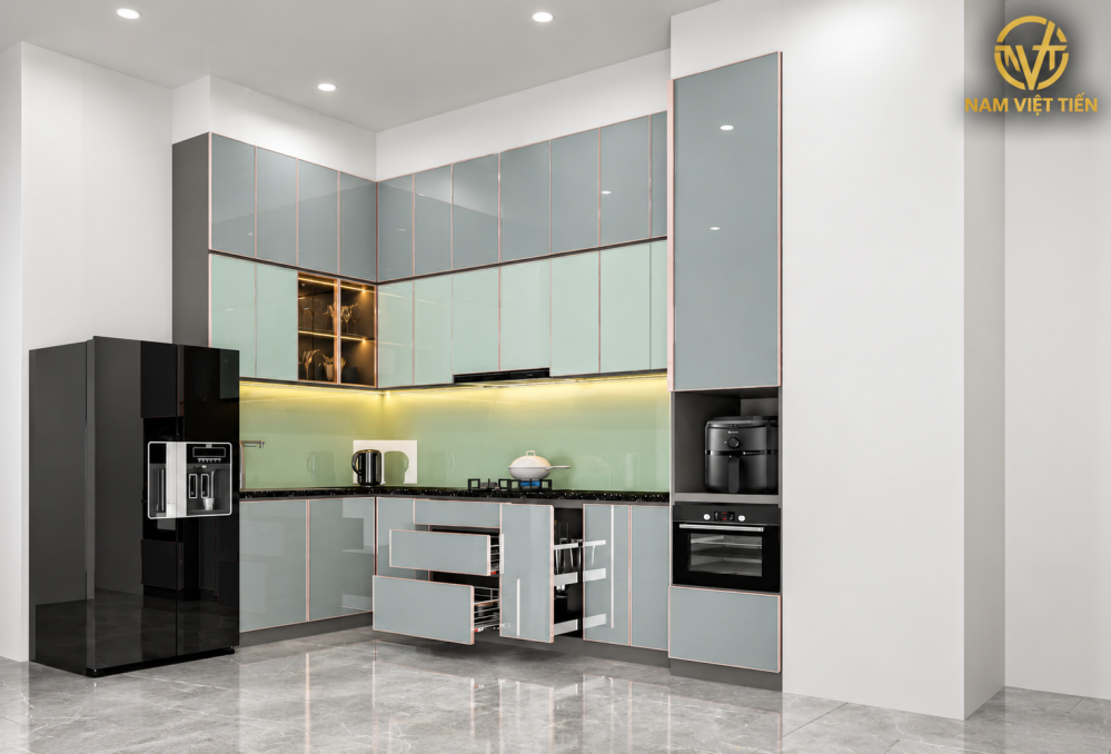 Báo Giá Tủ Bếp Nhôm Kính