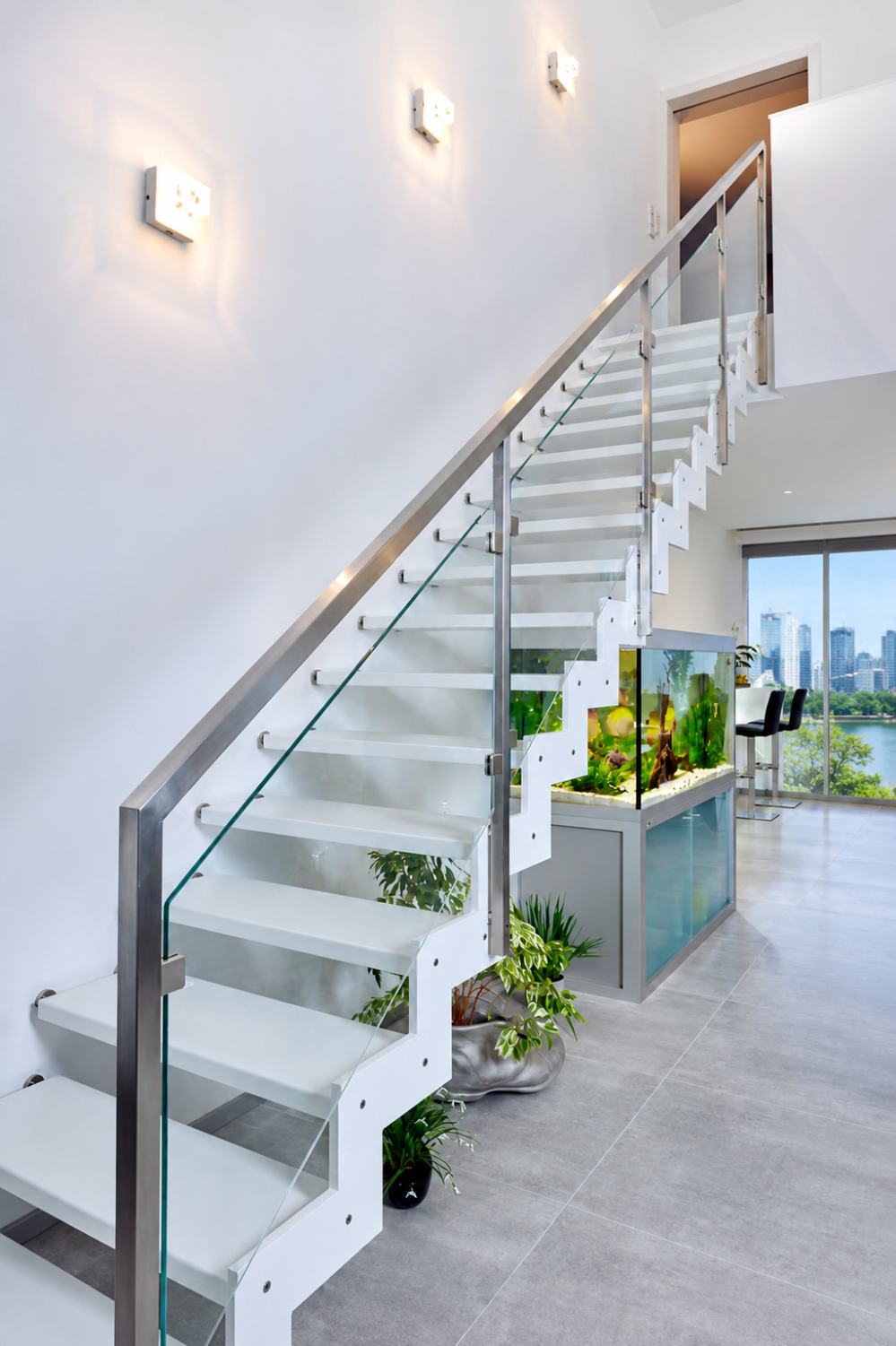 mẫu tay vịn inox tại điểm nối