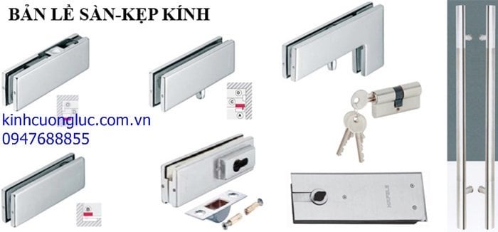 báo giá phụ kiện cửa kính bản lề sàn tphcm