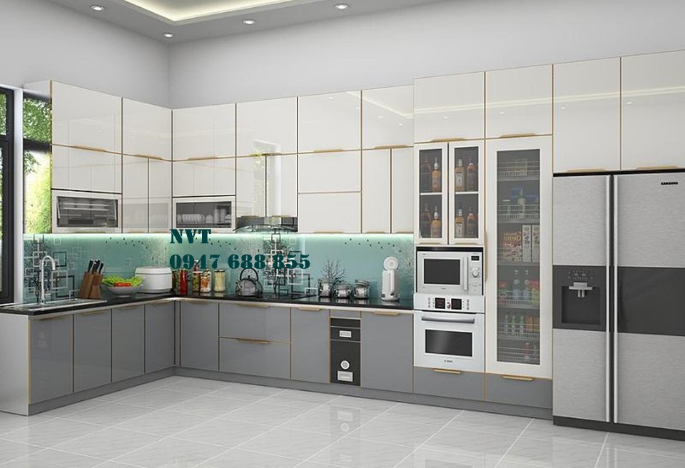 Làm tủ bếp nhôm kính tại TPHCM