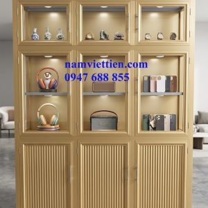 Tủ đựng chén nhôm kính cường lực cao cấp