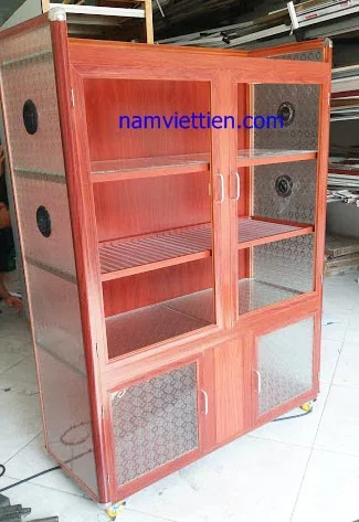 Của hàng bán tủ chén nhôm kính hcm - Nhôm kính Nam Việt Tiến