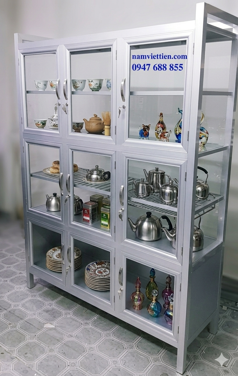 Mẫu tủ nhôm kính đẹp