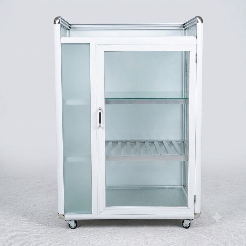 tủ chén mini nhôm kính nhỏ gọn