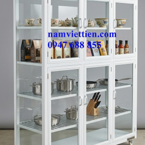 tủ chén nhôm kính xingfa hiện đại
