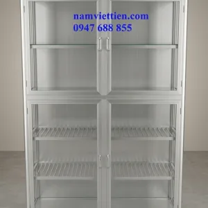 Báo giá tủ chén bát nhôm kính