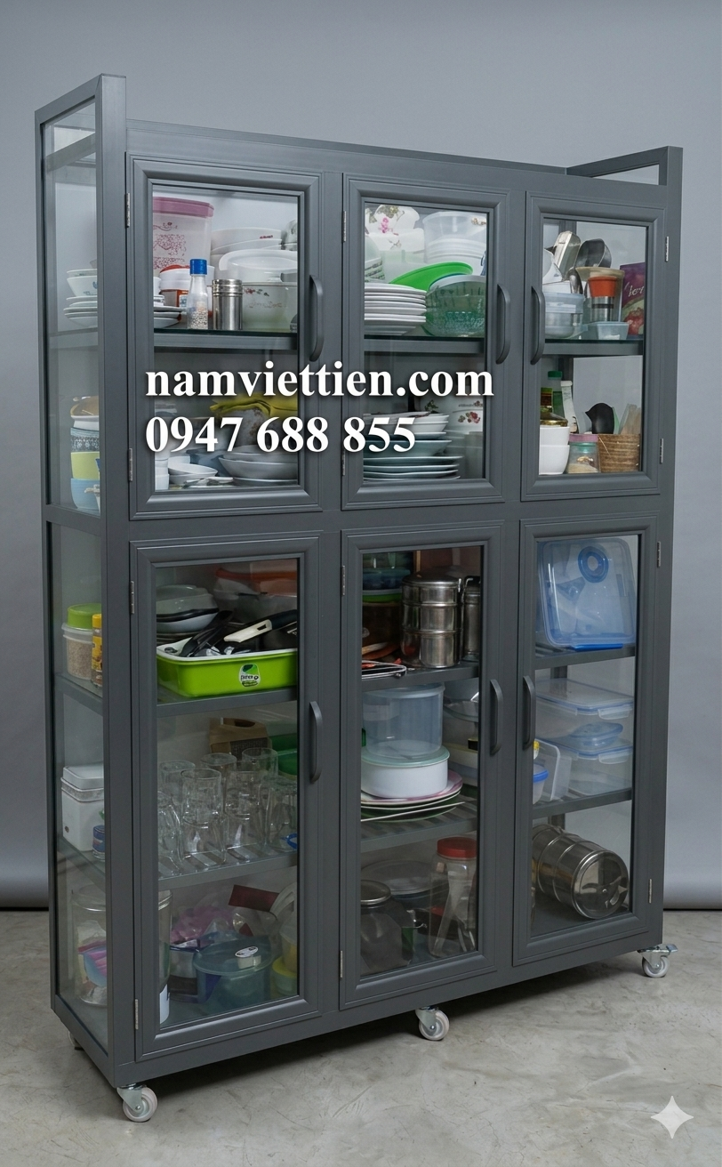 Tủ chén nhôm cao cấp