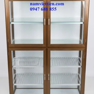 Báo giá tủ chén bát nhôm kính