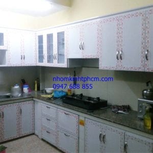 Tủ Bếp Nhôm Kính