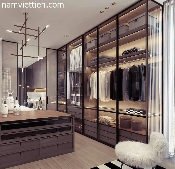 Tủ áo phân khoang treo và xếp gọn gàng