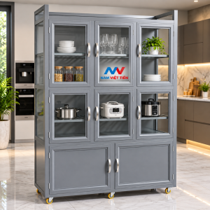 Tủ chén nhôm kính cao cấp