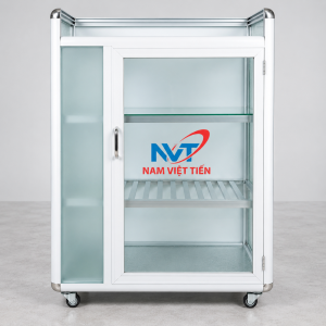 Tủ nhôm kính màu xám một cánh cửa cỡ nhỏ