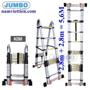 Thang nhôm rút đôi chữ a jumbo