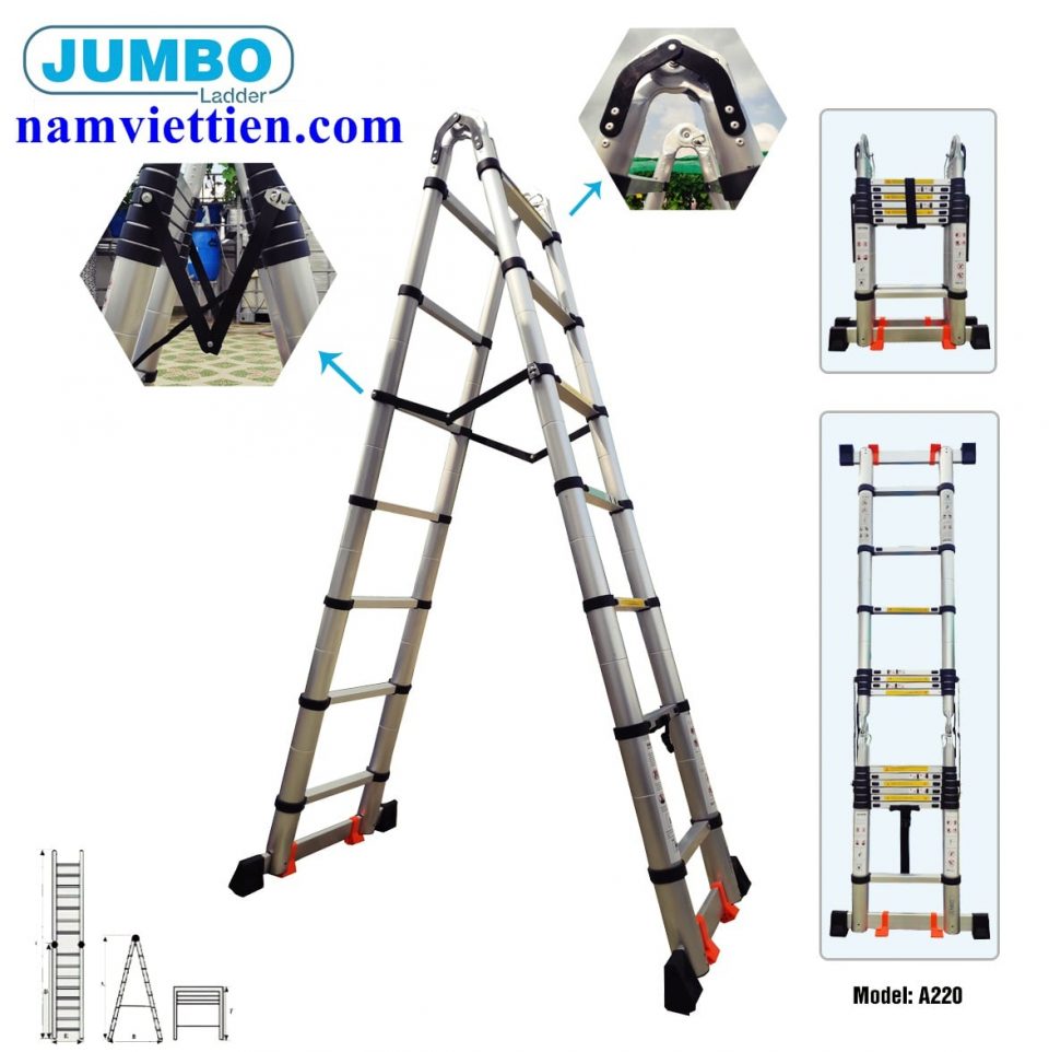 Thang nhôm rút đa năng nhập khẩu jumbo