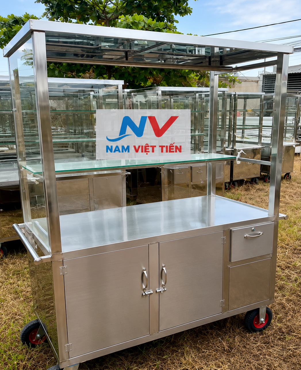 Tủ bán cơm inox văn phòng đẹp