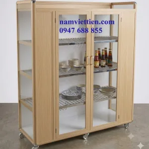 Tủ chén nhôm kính giá rẻ - Ảnh 5