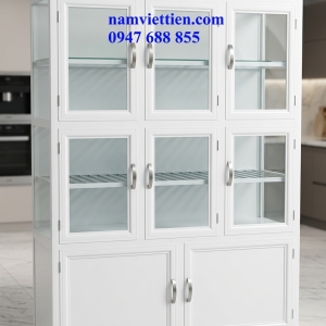 Tủ chén nhôm cao cấp sơn tĩnh điện