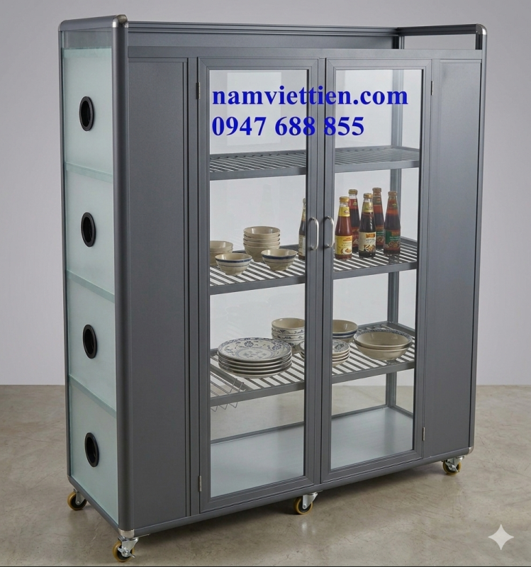 Tủ đựng chén nhôm đẹp giá rẻ