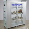 Báo giá tủ chén bát nhôm kính