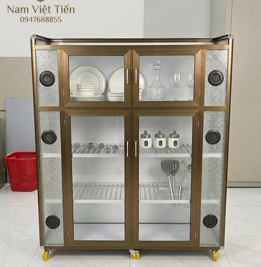 Tủ chén nhôm kính giá rẻ HCM Tủ chén nhôm kính giá rẻ HCM