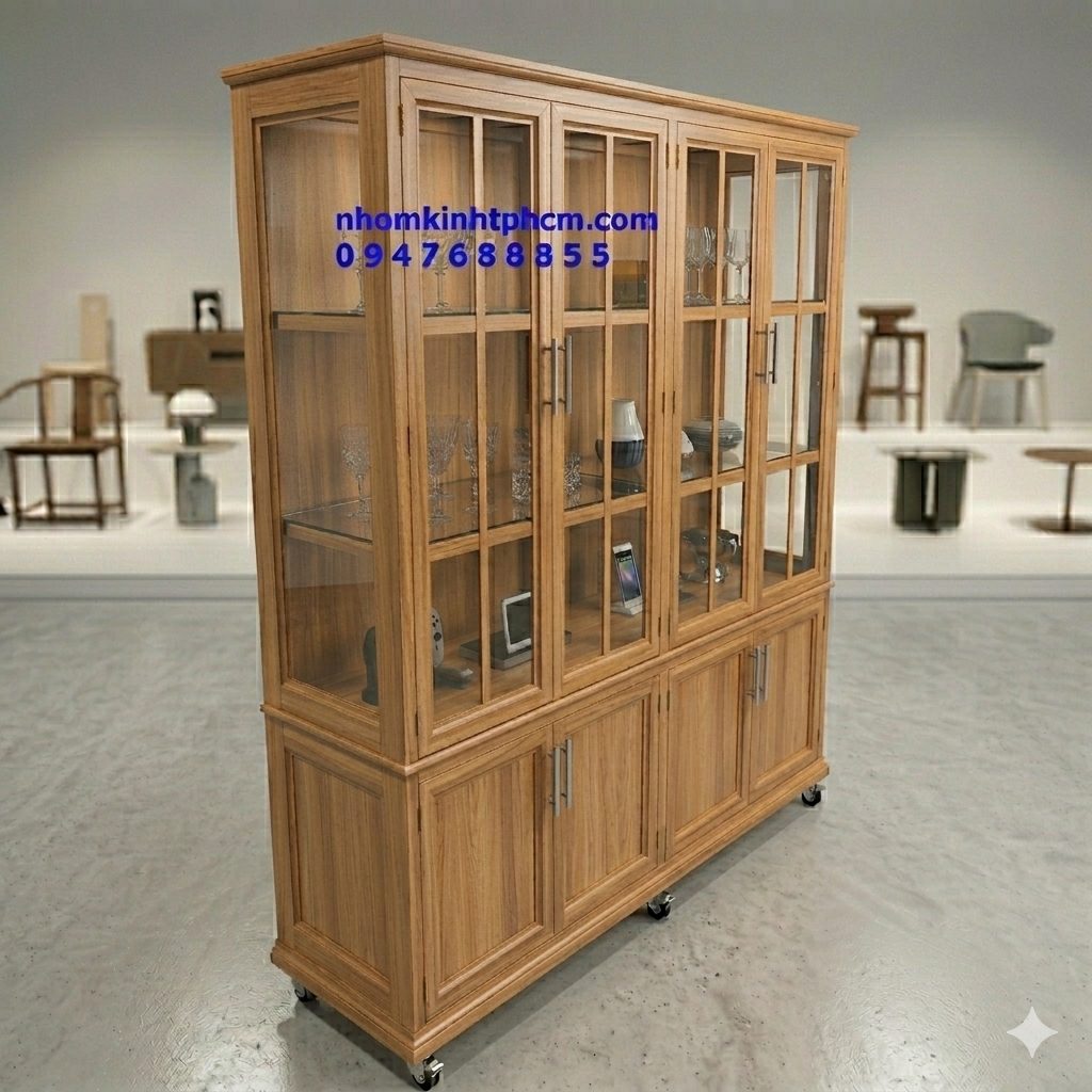 tủ nhôm kính vân gỗ hiện đại tủ nhôm kính vân gỗ hiện đại