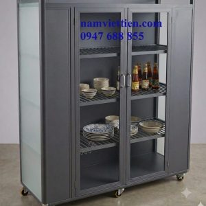 Tủ chén nhôm kính giá rẻ TPHCM