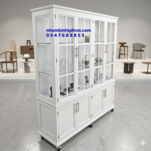 Bán tủ chén nhôm kính cao cấp mẫu cao cấp