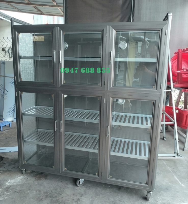 tủ chén nhôm trực tiếp tại xưởng