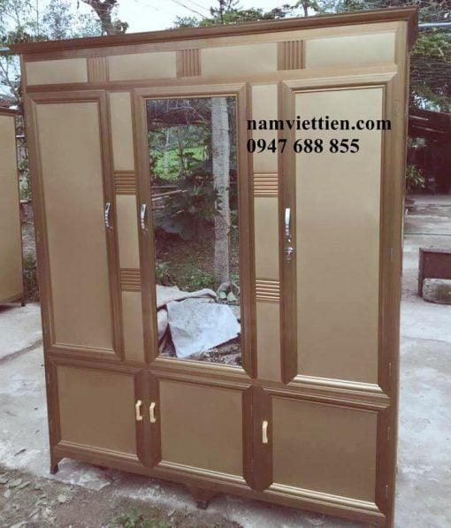 tủ nhôm kính đựng quần áo gái rẻ