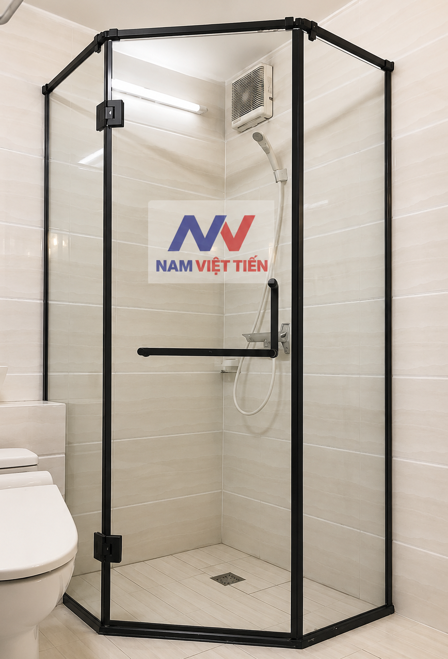 Cabin phòng tắm kính cửa mở phân khu