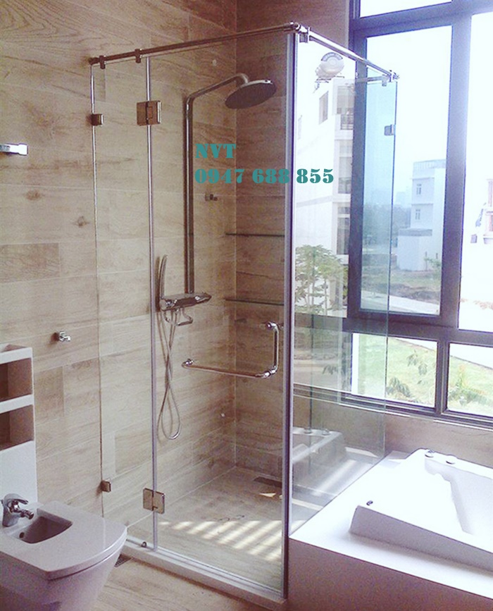 mẫu vách kính nhà tắm đẹp lắp đặt vách kính nhà tắm