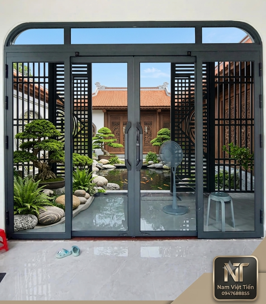 cửa nhôm xingfa nhập khẩu màu ghi xám