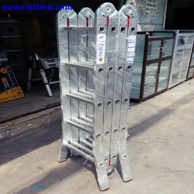 thang nhôm gấp 4 đoạn