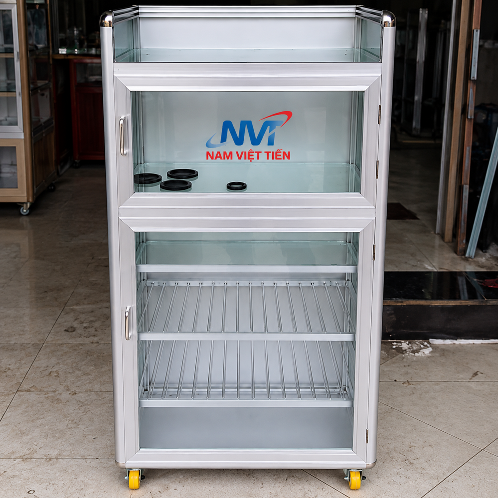 Tủ nhôm kính cỡ nhỏ một cánh cửa