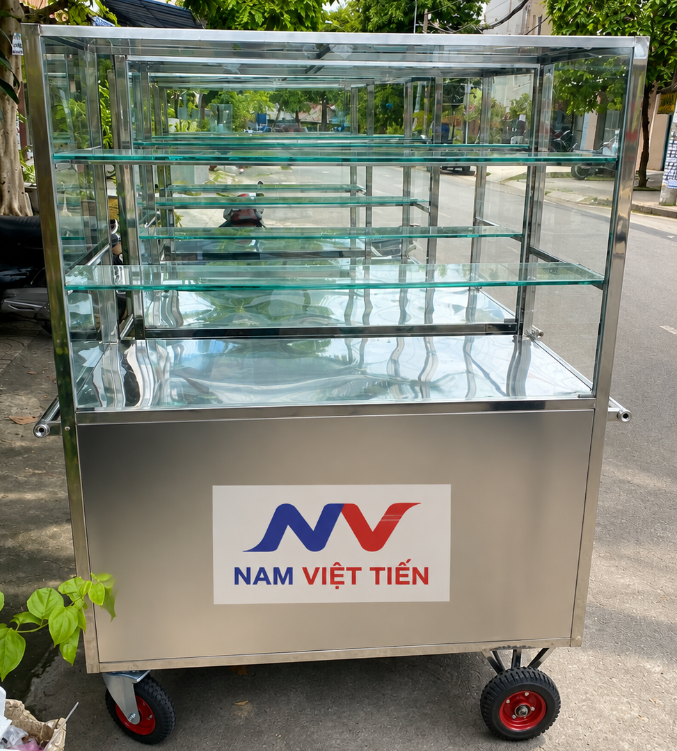 Mẫu tủ bán phở inox đẹp