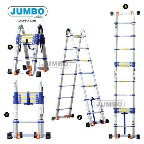 Thang nhôm rút cao cấp JUMBO A280B