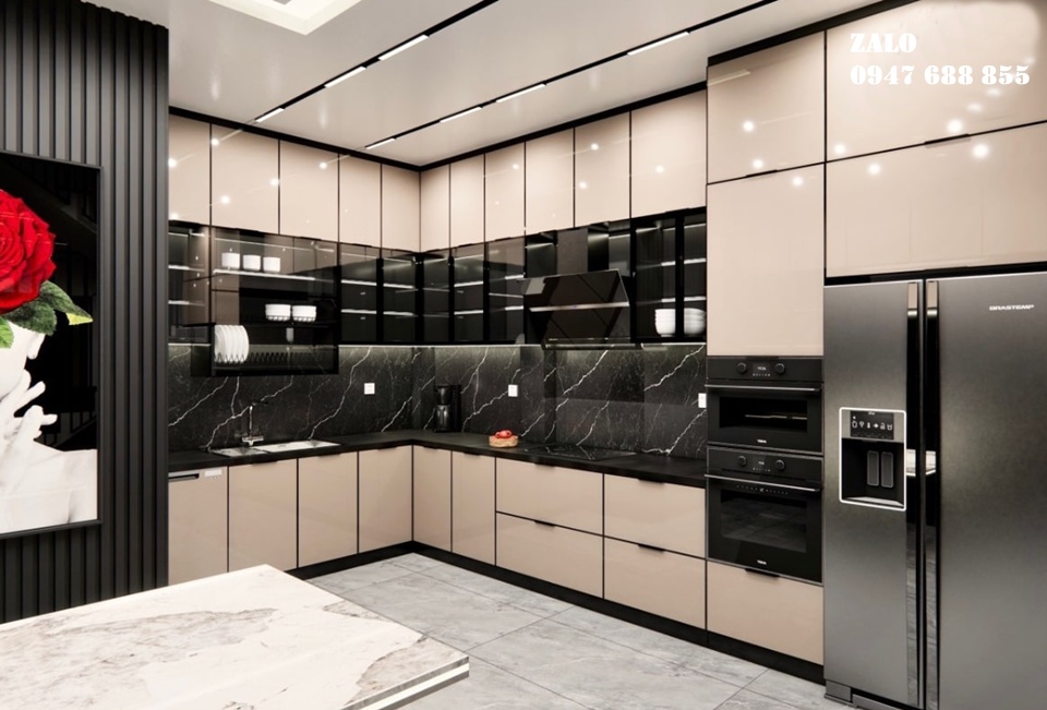 Xưởng sản xuất tủ bếp nhôm kính TPHCM