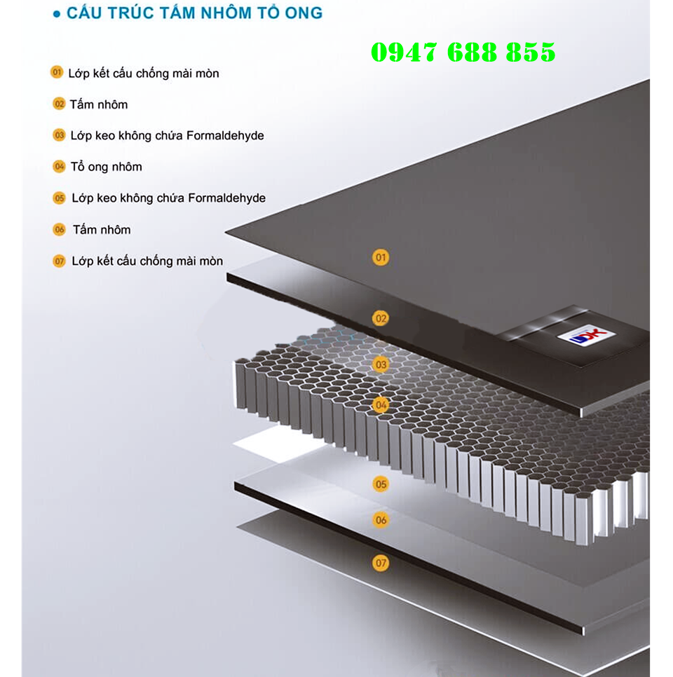 Tủ Bếp Tấm Nhôm Tổ Ong