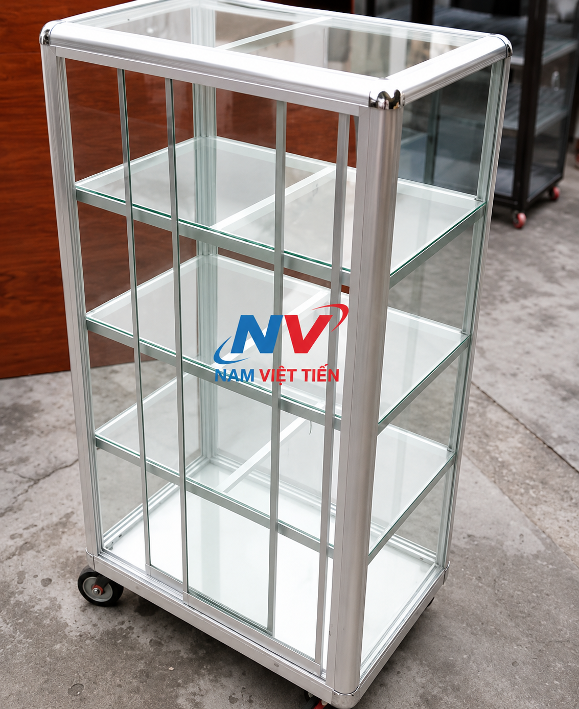 Cánh kính tủ chén cửa lùa