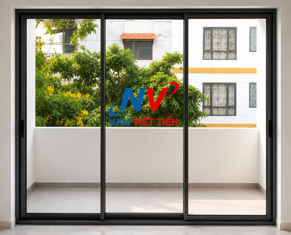 Cửa lùa ban công cần lưu ý điều kiện mưa Cửa lùa nhôm Xingfa ra ban công