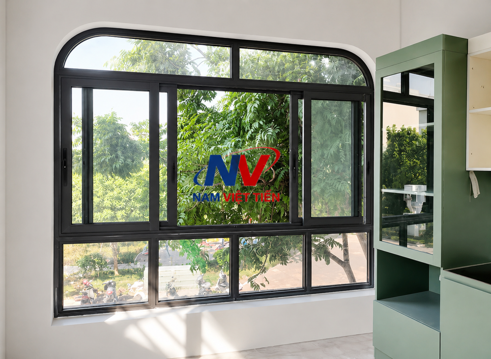 Cửa lùa Xingfa 2 cánh dễ bố trí Cửa Lùa Nhôm Xingfa
