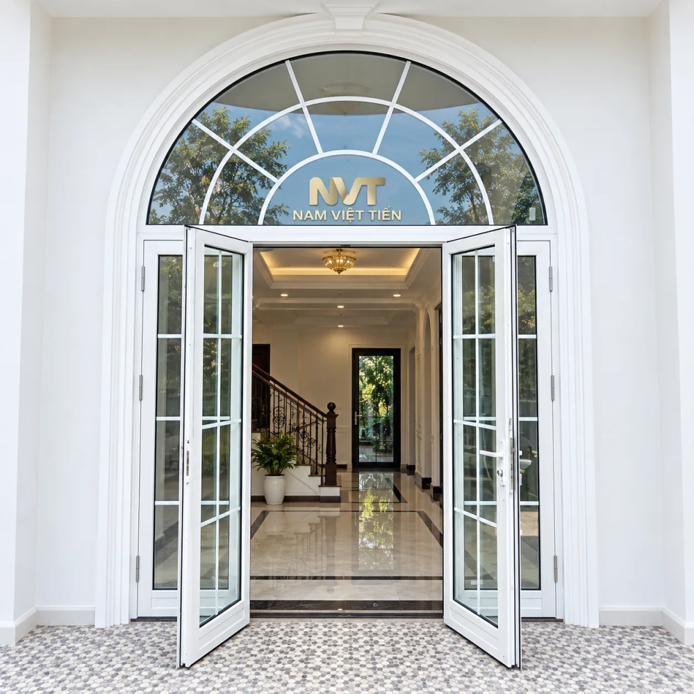 Cửa nhôm Xingfa uốn vòm đẹp Cửa nhôm Xingfa uốn vòm đẹp
